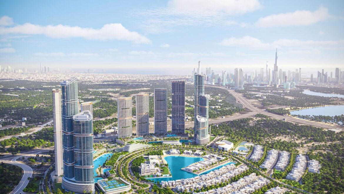 Bright and modern one-bedroom residential apartment at 320 Riverside Crescent, Bukadra, Dubai, featuring a stylish living area and contemporary furnishings.-Propertyana real estate in dubai and sharjeh