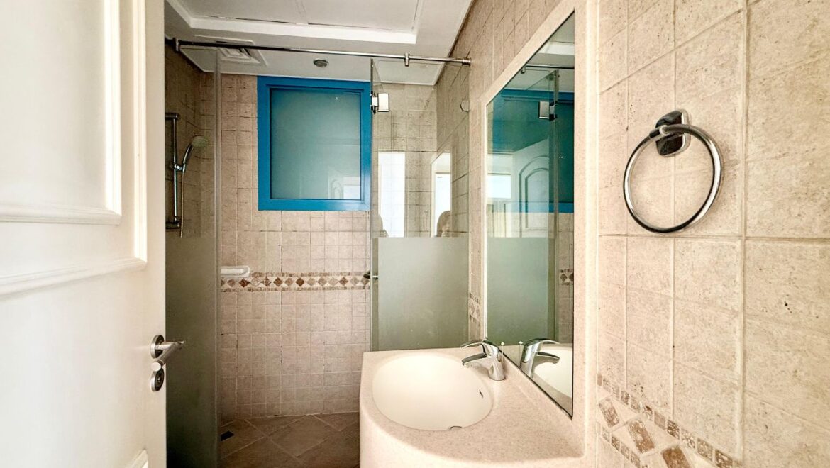 Exterior view of a four-bedroom Aegean-style villa in Western Residence North, Falcon City of Wonders, Dubai, featuring modern architecture and lush landscaping.-Propertyana real estate in dubai and sharjeh