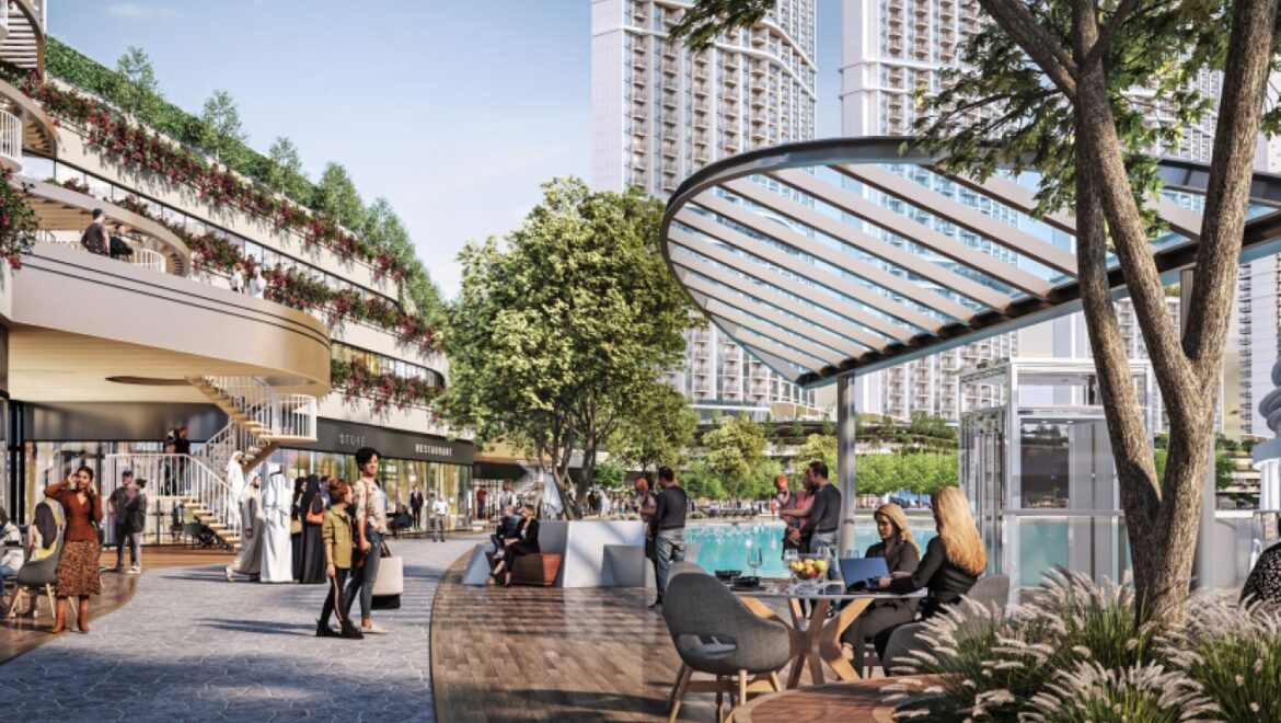 Bright 1-bedroom residential apartment at 310 Riverside Crescent, Bukadra, Dubai, with a view of the villa community.-Propertyana real estate in dubai and sharjeh