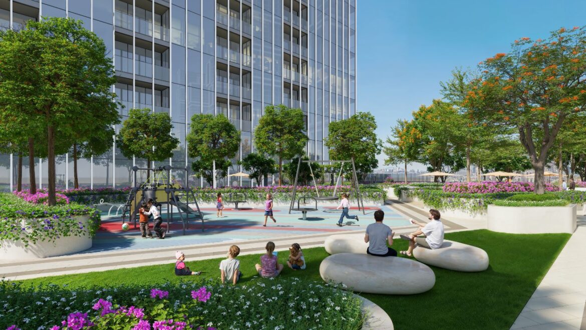 2-bedroom apartment at The Element, Sobha One in Mohammed Bin Rashid City, Dubai, featuring modern living spaces with views of the golf course and Downtown Dubai.-Propertyana real estate in dubai and sharjeh