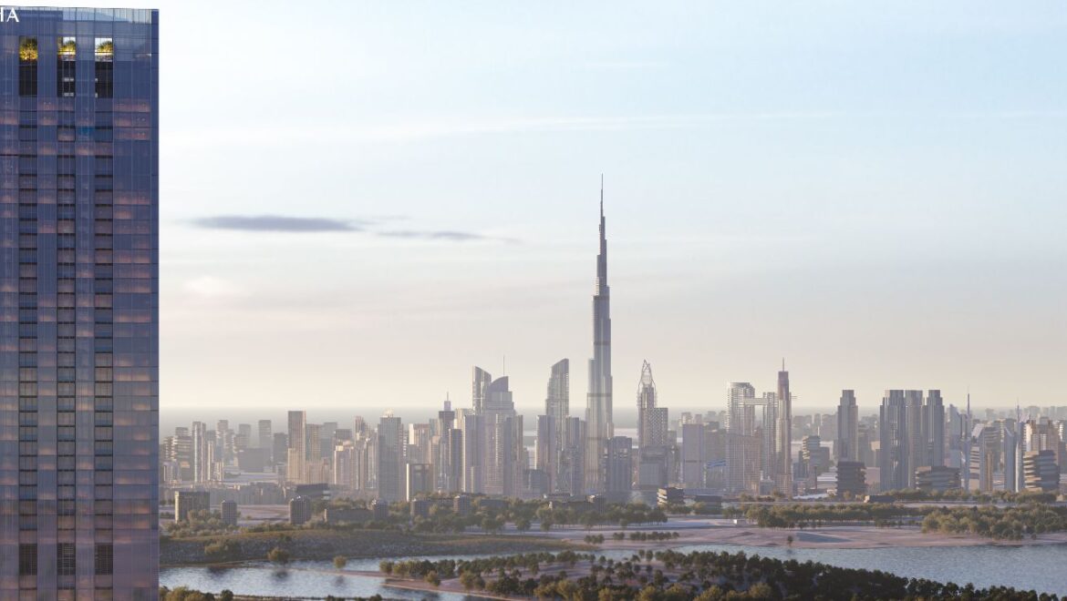 2-bedroom apartment at The Element, Sobha One in Mohammed Bin Rashid City, Dubai, featuring modern living spaces with views of the golf course and Downtown Dubai.-Propertyana real estate in dubai and sharjeh