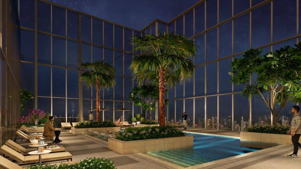 2-bedroom apartment at The Element, Sobha One in Mohammed Bin Rashid City, Dubai, featuring modern living spaces with views of the golf course and Downtown Dubai.-Propertyana real estate in dubai and sharjeh