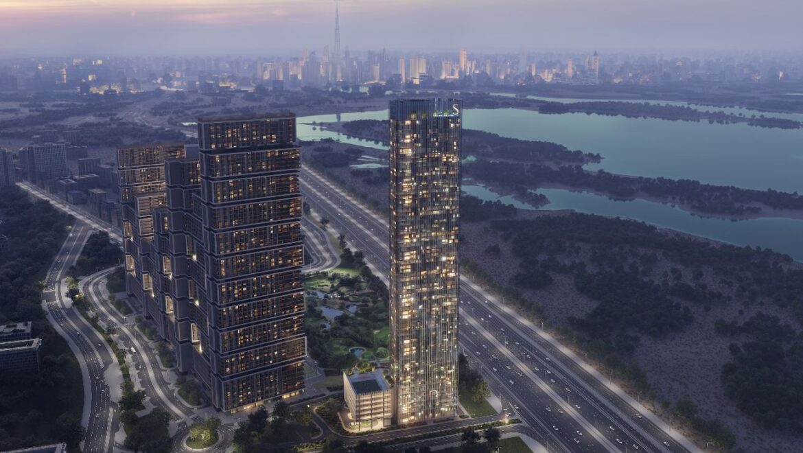 2-bedroom apartment at The Element, Sobha One in Mohammed Bin Rashid City, Dubai, featuring modern living spaces with views of the golf course and Downtown Dubai.-Propertyana real estate in dubai and sharjeh