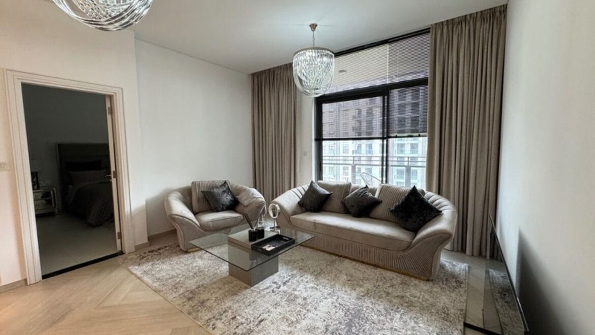 Bright 1-bedroom residential apartment at Wilton Park Residences in Dubai's Mohammed Bin Rashid City, showcasing a spacious layout with a park view.-Propertyana real estate in dubai and sharjeh