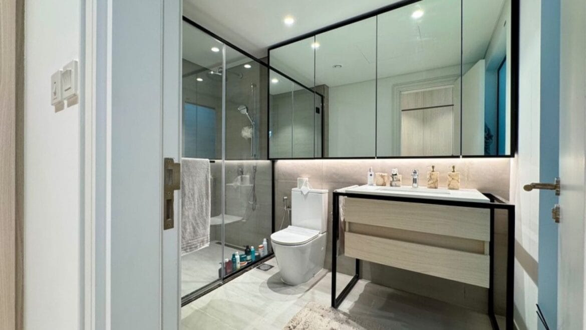 Bright 1-bedroom residential apartment at Wilton Park Residences in Dubai's Mohammed Bin Rashid City, showcasing a spacious layout with a park view.-Propertyana real estate in dubai and sharjeh