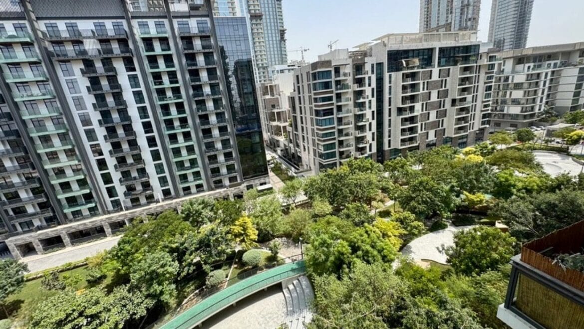 Bright 1-bedroom residential apartment at Wilton Park Residences in Dubai's Mohammed Bin Rashid City, showcasing a spacious layout with a park view.-Propertyana real estate in dubai and sharjeh