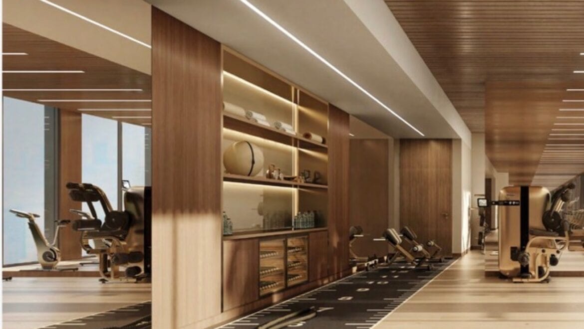 Interior view of a 1-bedroom residential apartment in Trump Tower, Dubai on Sheikh Zayed Road, featuring modern decor and premium finishes.-Propertyana real estate in dubai and sharjeh