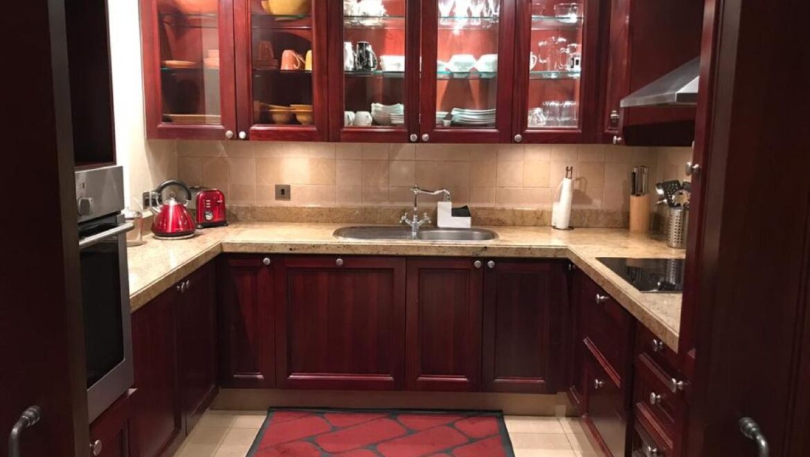 A fully furnished 1-bedroom apartment in Zanzebeel 2, Downtown Dubai, Dubai, featuring a balcony with views of the Burj Khalifa.-Propertyana real estate in dubai and sharjeh