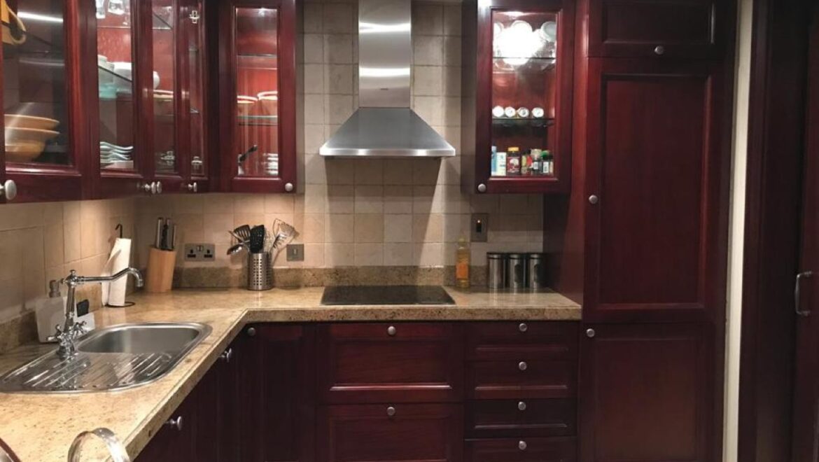 A fully furnished 1-bedroom apartment in Zanzebeel 2, Downtown Dubai, Dubai, featuring a balcony with views of the Burj Khalifa.-Propertyana real estate in dubai and sharjeh