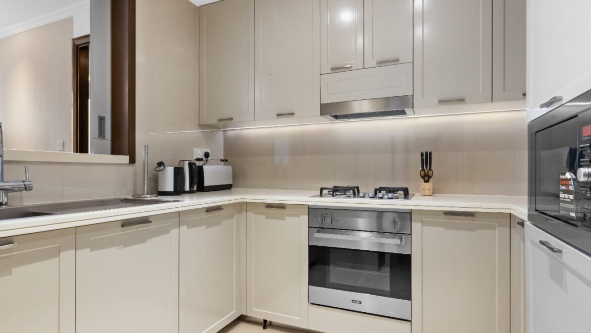 Furnished 1-bedroom apartment at Address Fountain Views, Downtown Dubai, high-floor unit with city skyline view.-Propertyana real estate in dubai and sharjeh