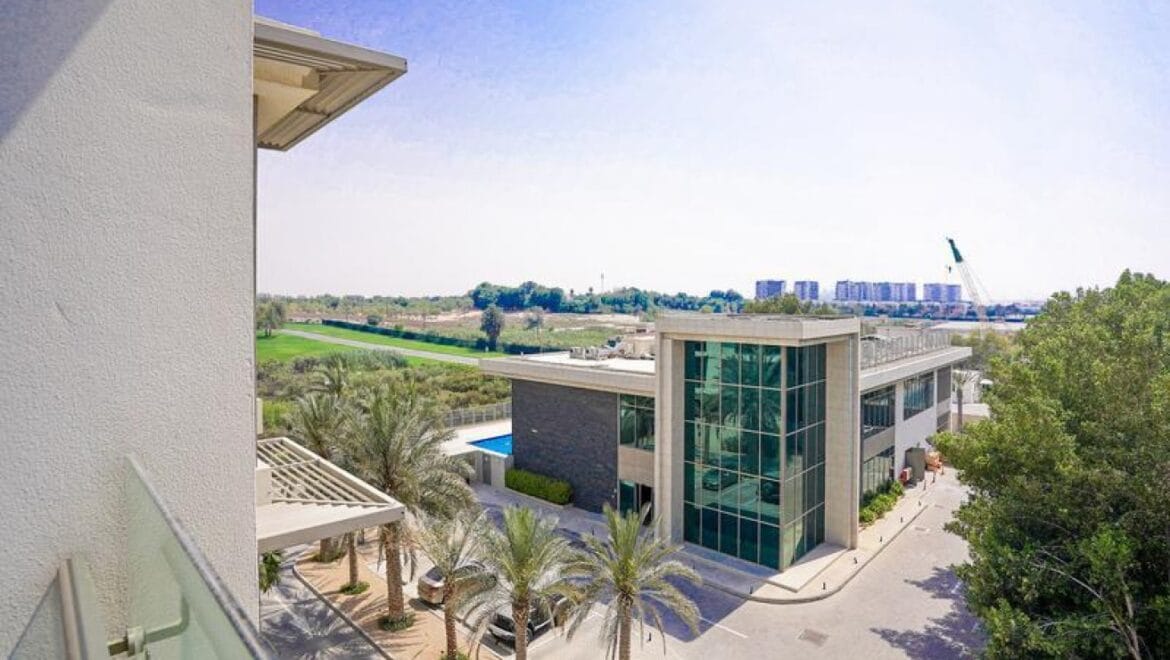 2-bedroom maid's room apartment at The Polo Residence, Meydan, Dubai, fully furnished on a high floor-Propertyana real estate in dubai and sharjeh