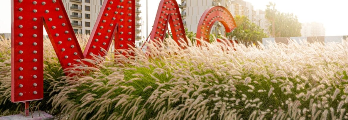 Exterior view of a modern three-bedroom townhouse in MAG Eye, Mohammed Bin Rashid City, Dubai; unfurnished.-Propertyana real estate in dubai and sharjeh