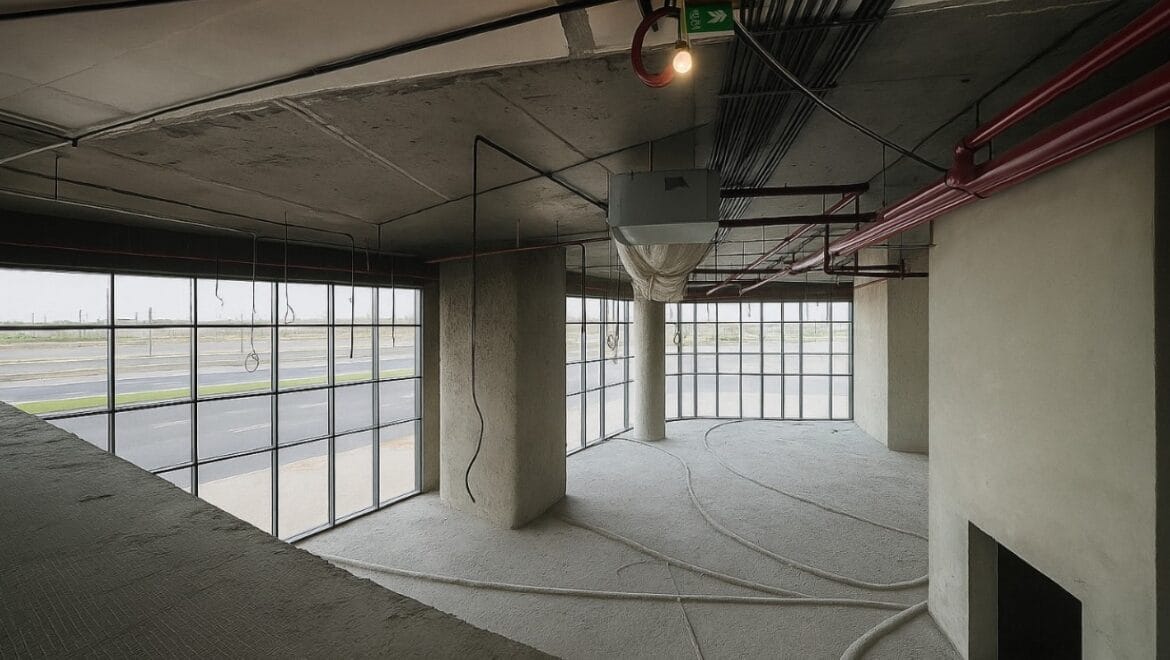 Modern bedroom interior inside a premium retail space in Al Majaz 1, Sharjah, featuring contemporary furnishings and upscale finishes.-Propertyana real estate in dubai and sharjeh