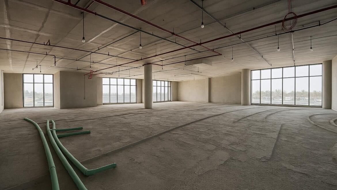 Modern bedroom interior inside a premium retail space in Al Majaz 1, Sharjah, featuring contemporary furnishings and upscale finishes.-Propertyana real estate in dubai and sharjeh