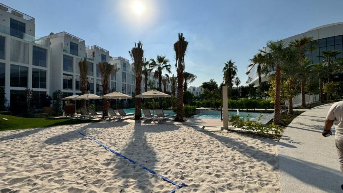 Exterior shot of a brand-new 4-bedroom Ixora Townhouse in Al Barari, Dubai-Propertyana real estate in dubai and sharjeh