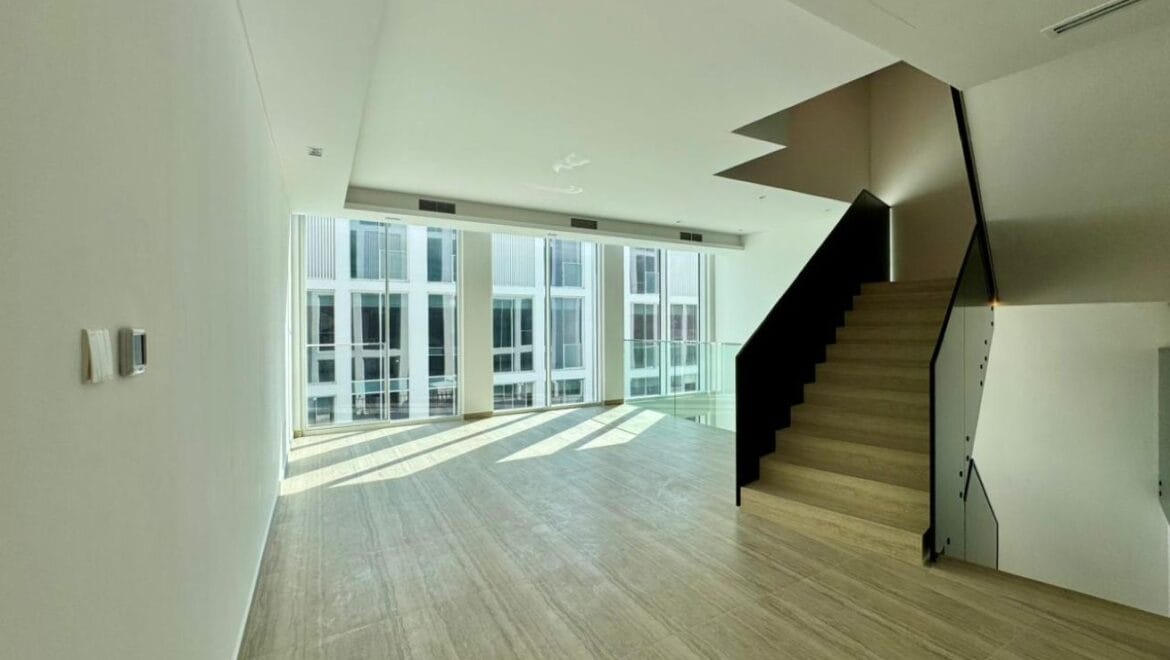 Exterior shot of a brand-new 4-bedroom Ixora Townhouse in Al Barari, Dubai-Propertyana real estate in dubai and sharjeh