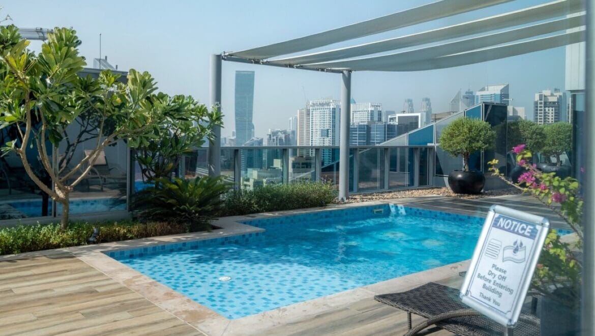 Interior of a 1-bedroom apartment in J ONE Tower A, Business Bay, Dubai, featuring a modern elegant living area.-Propertyana real estate in dubai and sharjeh