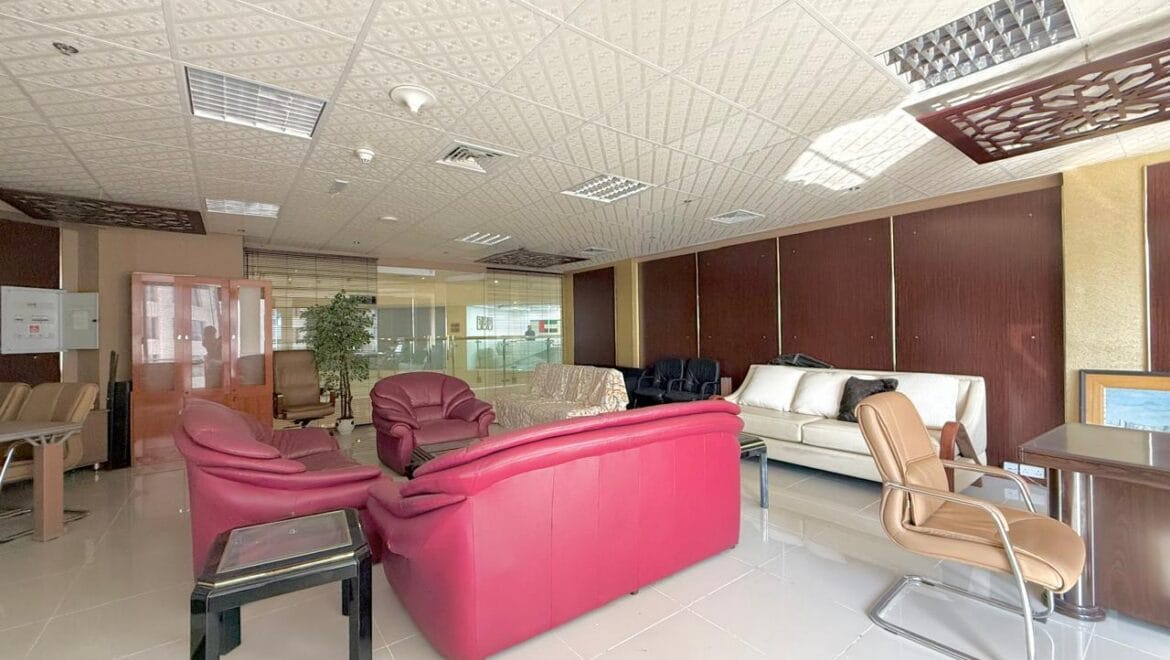 Bedroom interior at Crystal Tower, Business Bay, Dubai, with canal view-Propertyana real estate in dubai and sharjeh