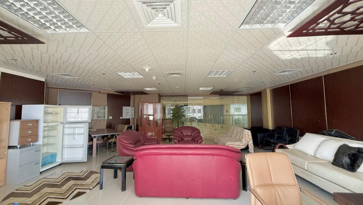 Bedroom interior at Crystal Tower, Business Bay, Dubai, with canal view-Propertyana real estate in dubai and sharjeh