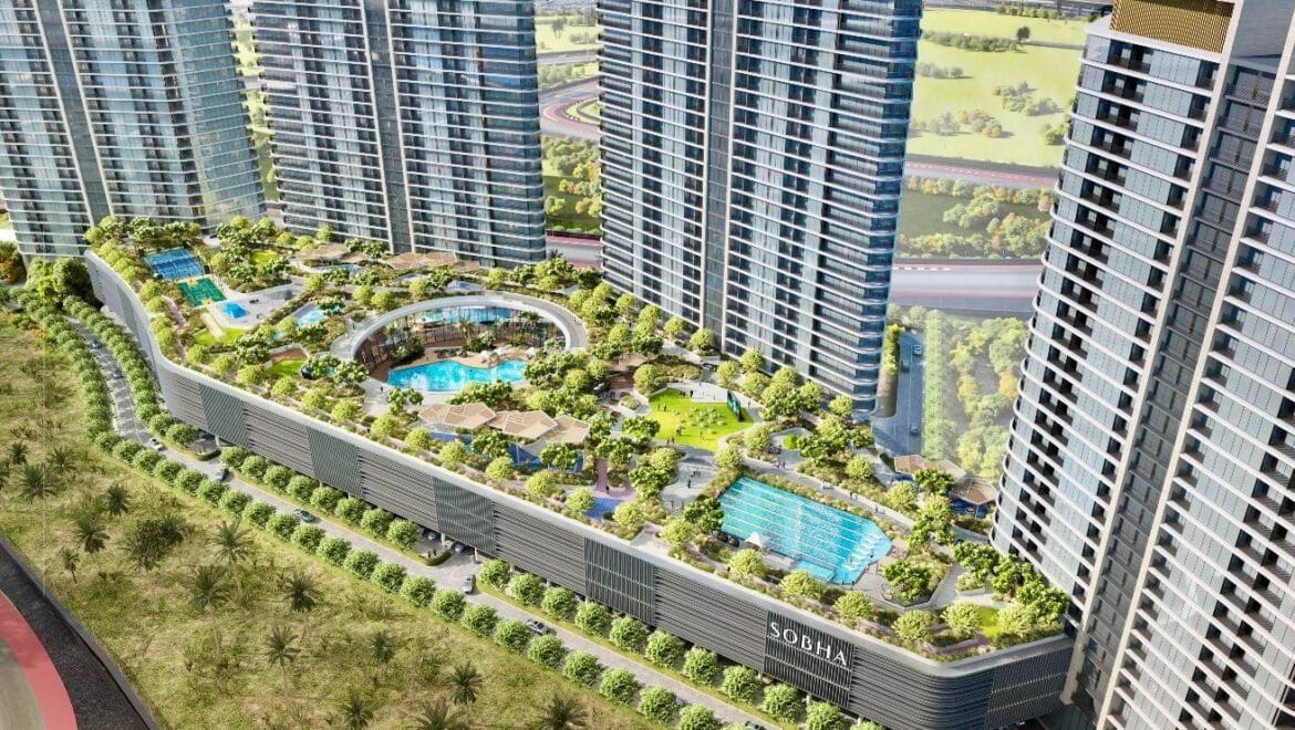 Interior view of a modern 1-bedroom Sobha Orbis apartment in Dubai's Motor City, offering a premium view of Arabian Ranches-Propertyana real estate in dubai and sharjeh