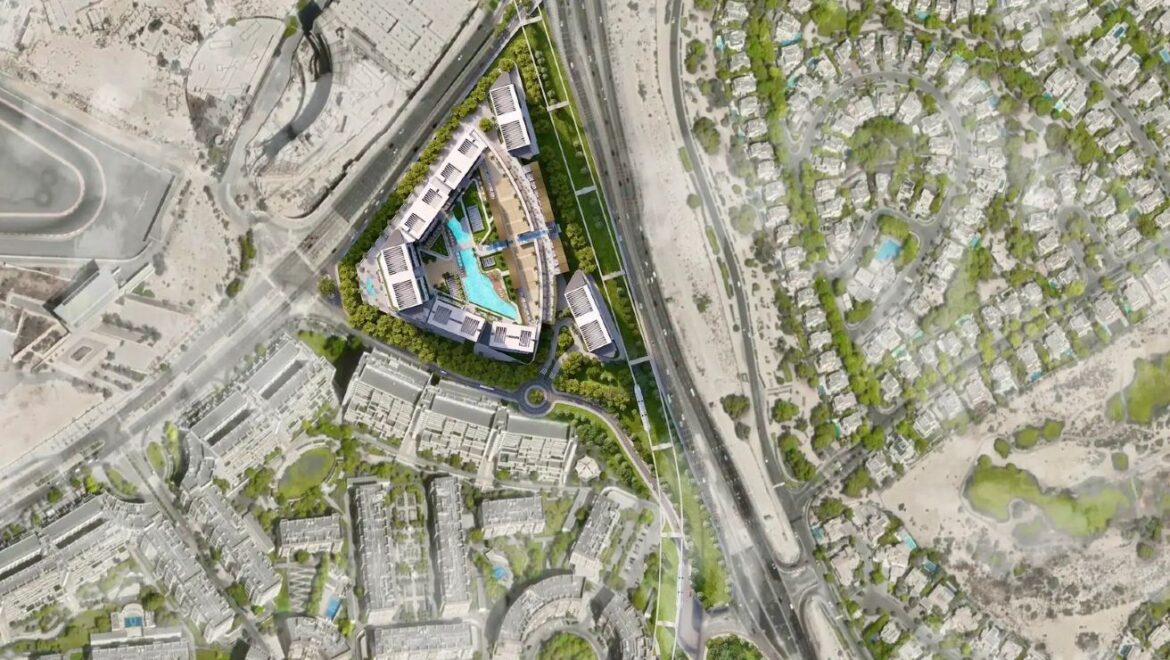 Interior view of a modern 1-bedroom Sobha Orbis apartment in Dubai's Motor City, offering a premium view of Arabian Ranches-Propertyana real estate in dubai and sharjeh