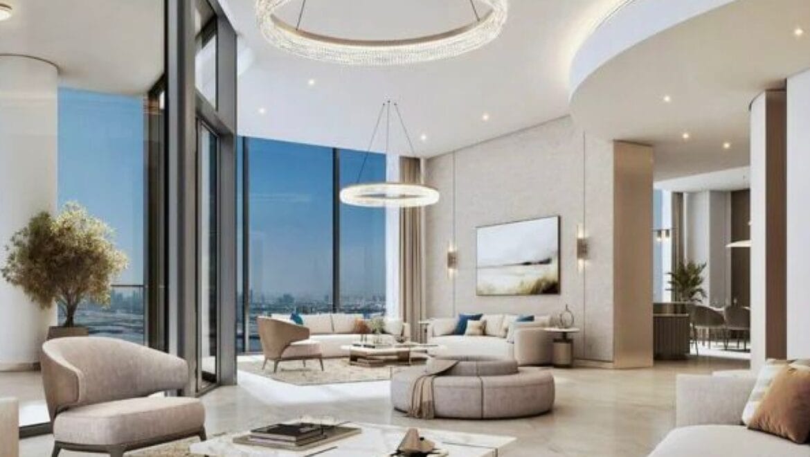 Interior view of a modern 1-bedroom Sobha Orbis apartment in Dubai's Motor City, offering a premium view of Arabian Ranches-Propertyana real estate in dubai and sharjeh