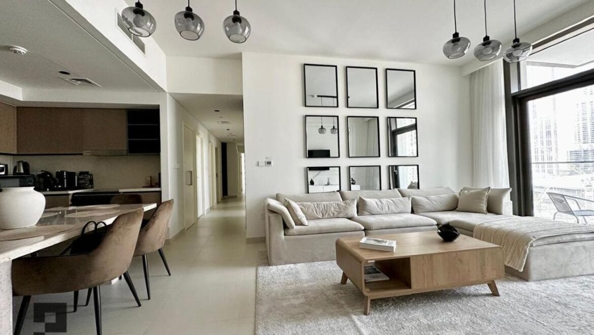 3-bedroom Burj Crown apartment in Downtown Dubai, Dubai, featuring an elegant upgraded living space with modern finishes.-Propertyana real estate in dubai and sharjeh