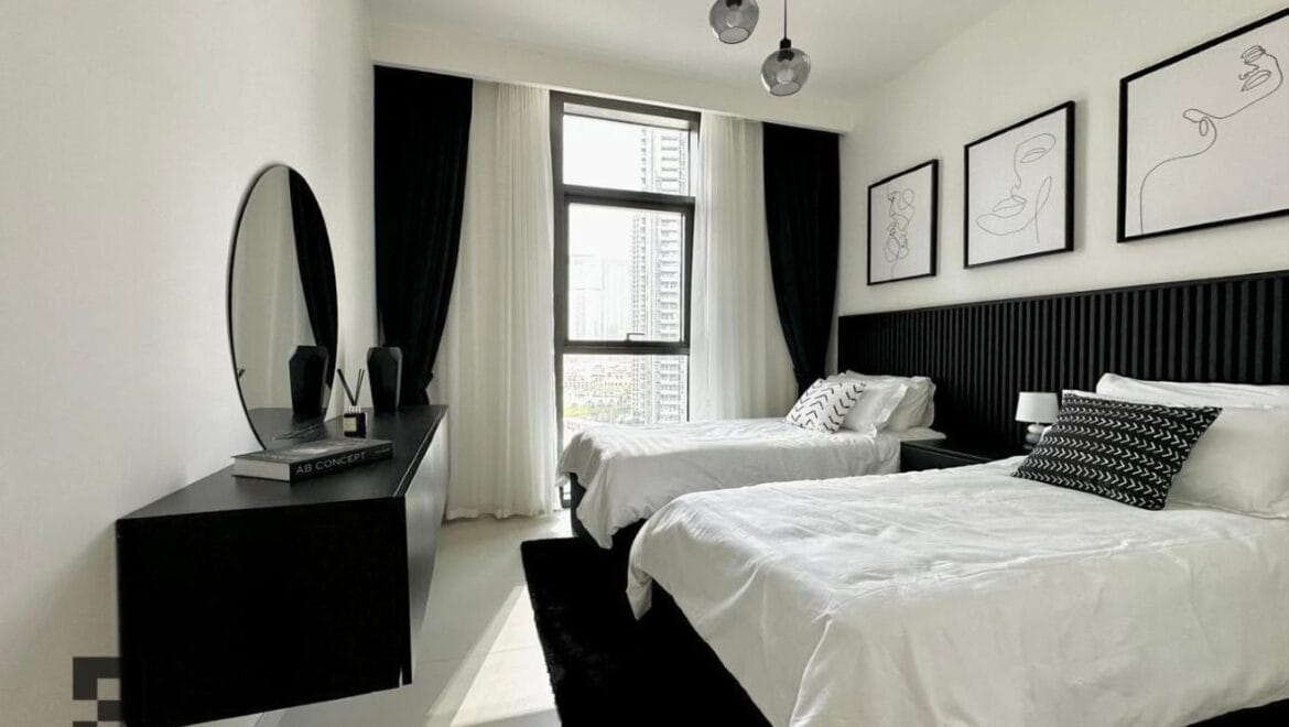 3-bedroom Burj Crown apartment in Downtown Dubai, Dubai, featuring an elegant upgraded living space with modern finishes.-Propertyana real estate in dubai and sharjeh