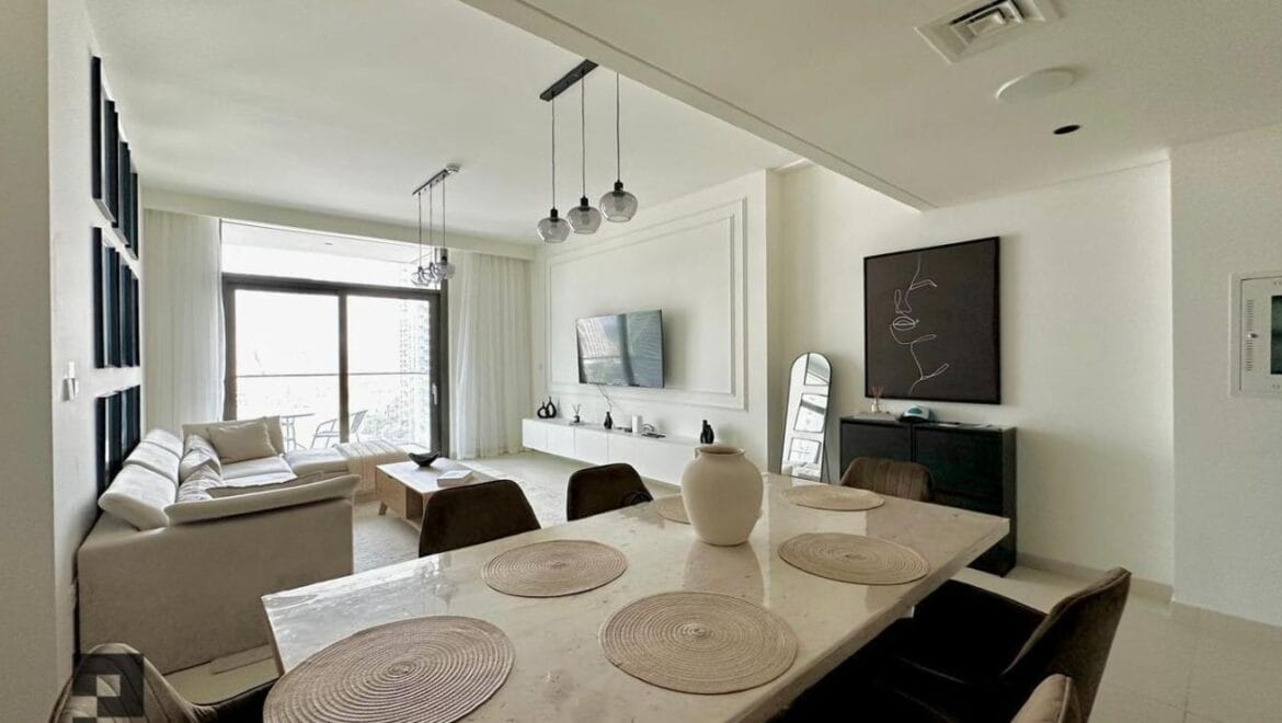 3-bedroom Burj Crown apartment in Downtown Dubai, Dubai, featuring an elegant upgraded living space with modern finishes.-Propertyana real estate in dubai and sharjeh