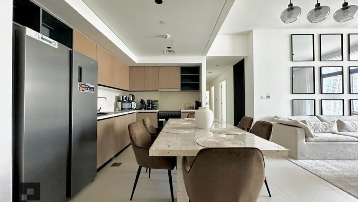 3-bedroom Burj Crown apartment in Downtown Dubai, Dubai, featuring an elegant upgraded living space with modern finishes.-Propertyana real estate in dubai and sharjeh