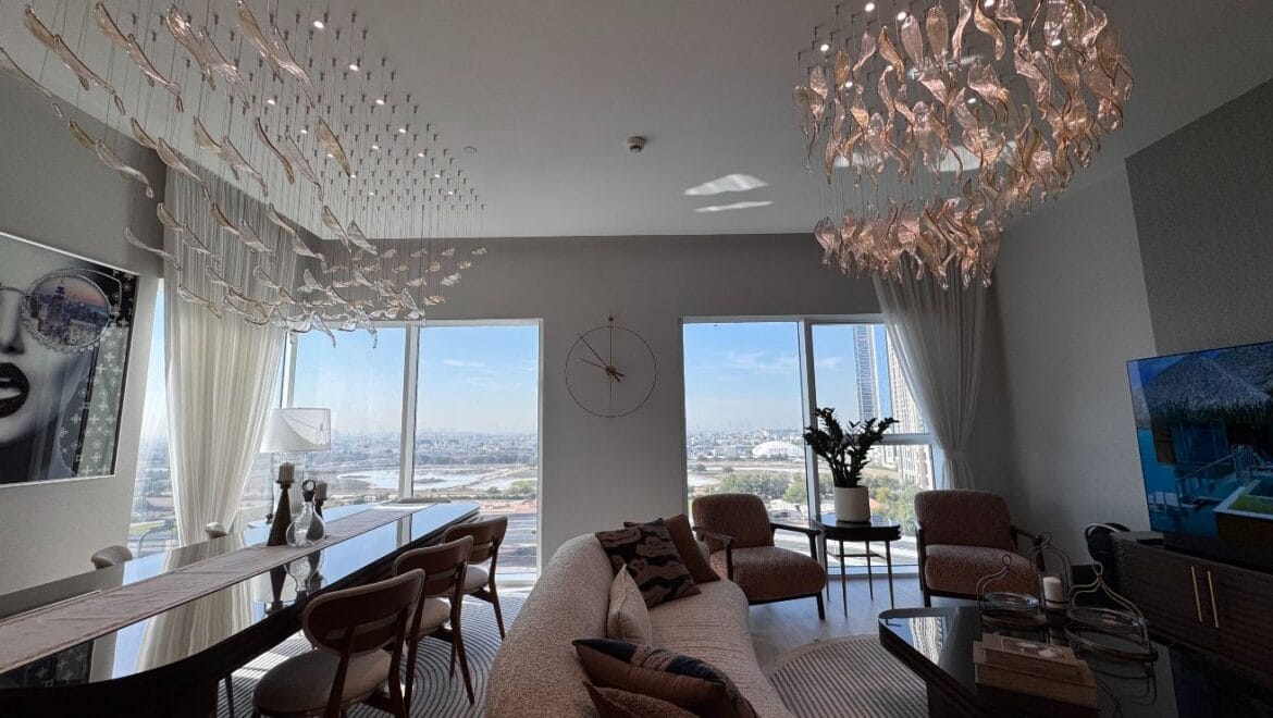 Luxury 3-bedroom residential apartment in Urban Oasis, Business Bay, Dubai with maid's room, private elevator, and canal view.-Propertyana real estate in dubai and sharjeh