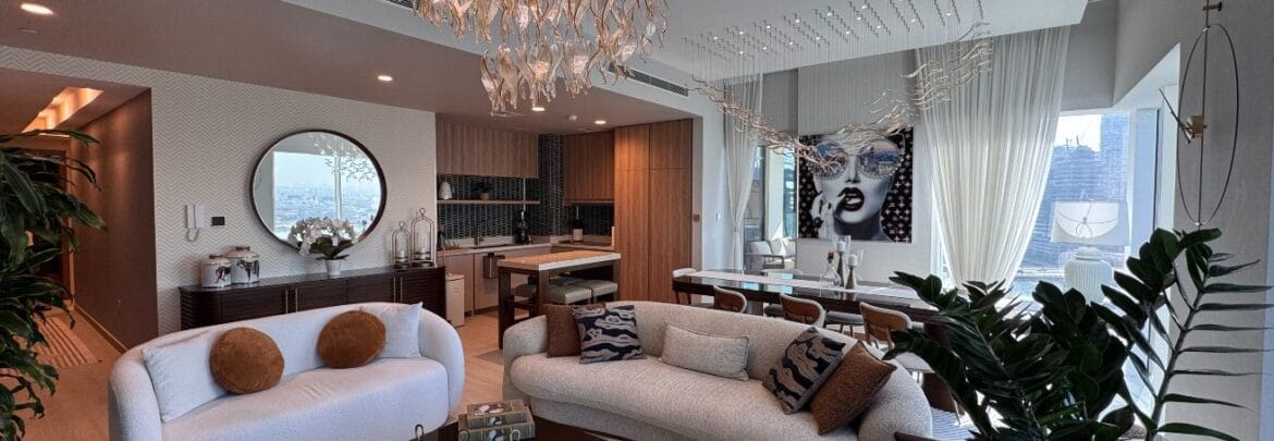 Luxury 3-bedroom residential apartment in Urban Oasis, Business Bay, Dubai with maid's room, private elevator, and canal view.-Propertyana real estate in dubai and sharjeh