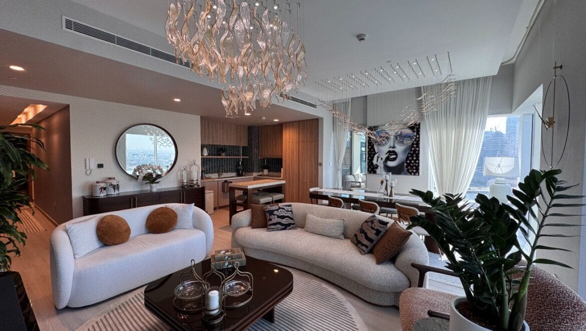 Luxury 3-bedroom residential apartment in Urban Oasis, Business Bay, Dubai with maid's room, private elevator, and canal view.-Propertyana real estate in dubai and sharjeh