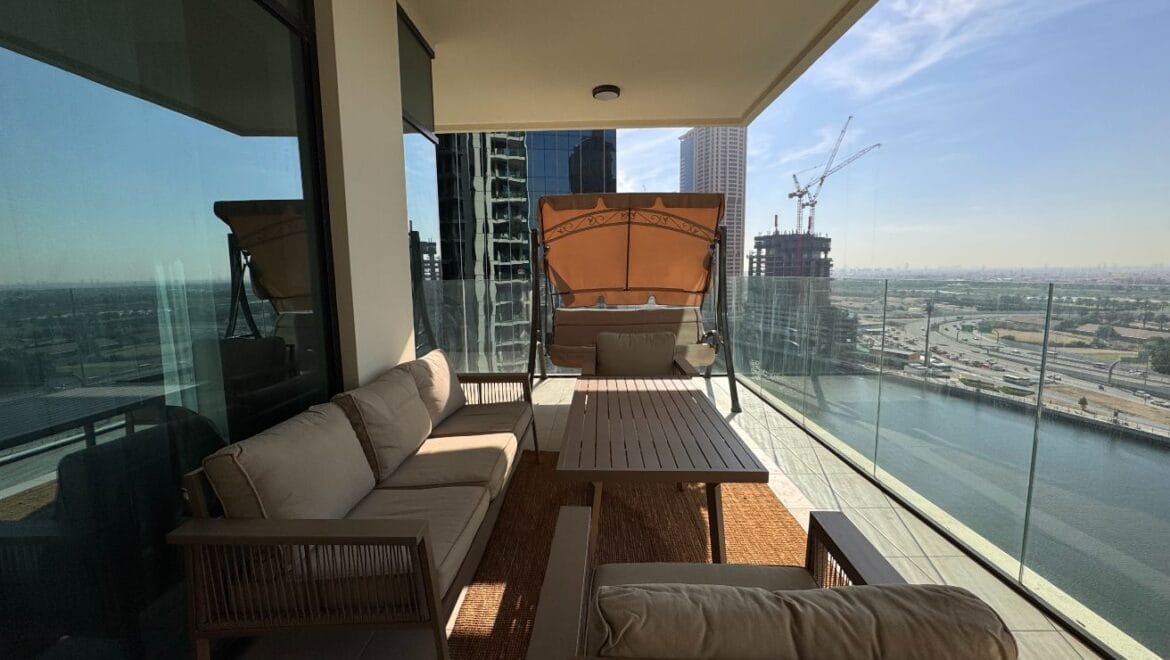 Luxury 3-bedroom residential apartment in Urban Oasis, Business Bay, Dubai with maid's room, private elevator, and canal view.-Propertyana real estate in dubai and sharjeh