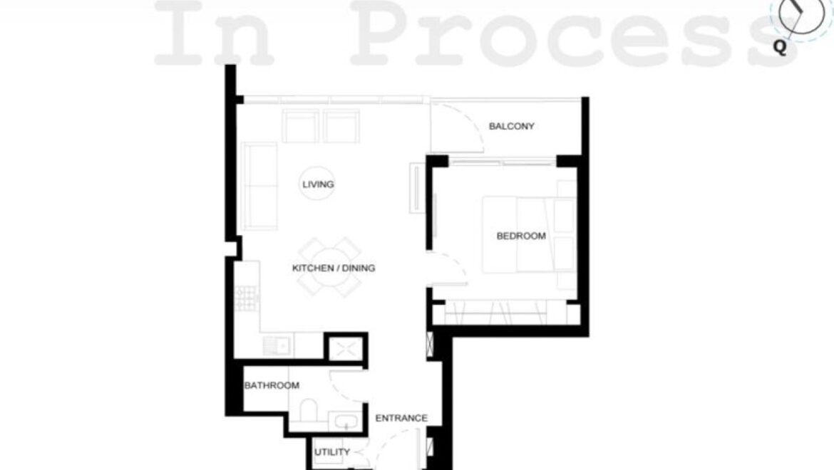 A 1-bedroom residential apartment in Sobha Orbis Tower C, Dubai, Motor City; high-floor unit with a premium, best-layout design.-Propertyana real estate in dubai and sharjeh