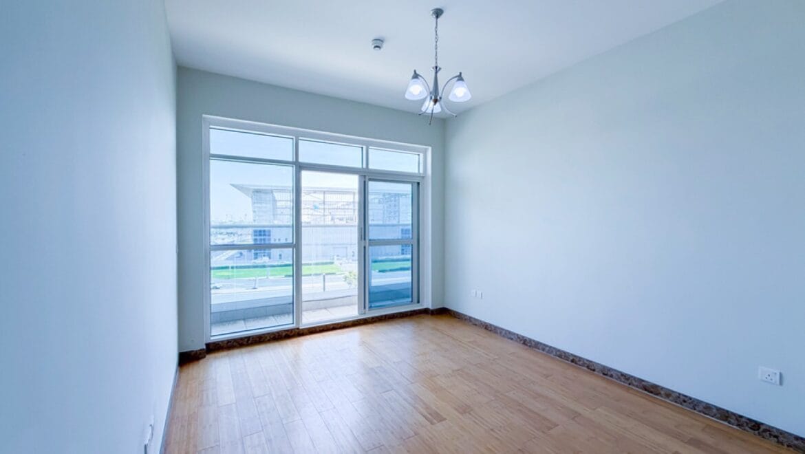 Modern 1-bedroom apartment in The Derby Residences 3, Meydan, Dubai, featuring a bright living area and contemporary finishes.-Propertyana real estate in dubai and sharjeh