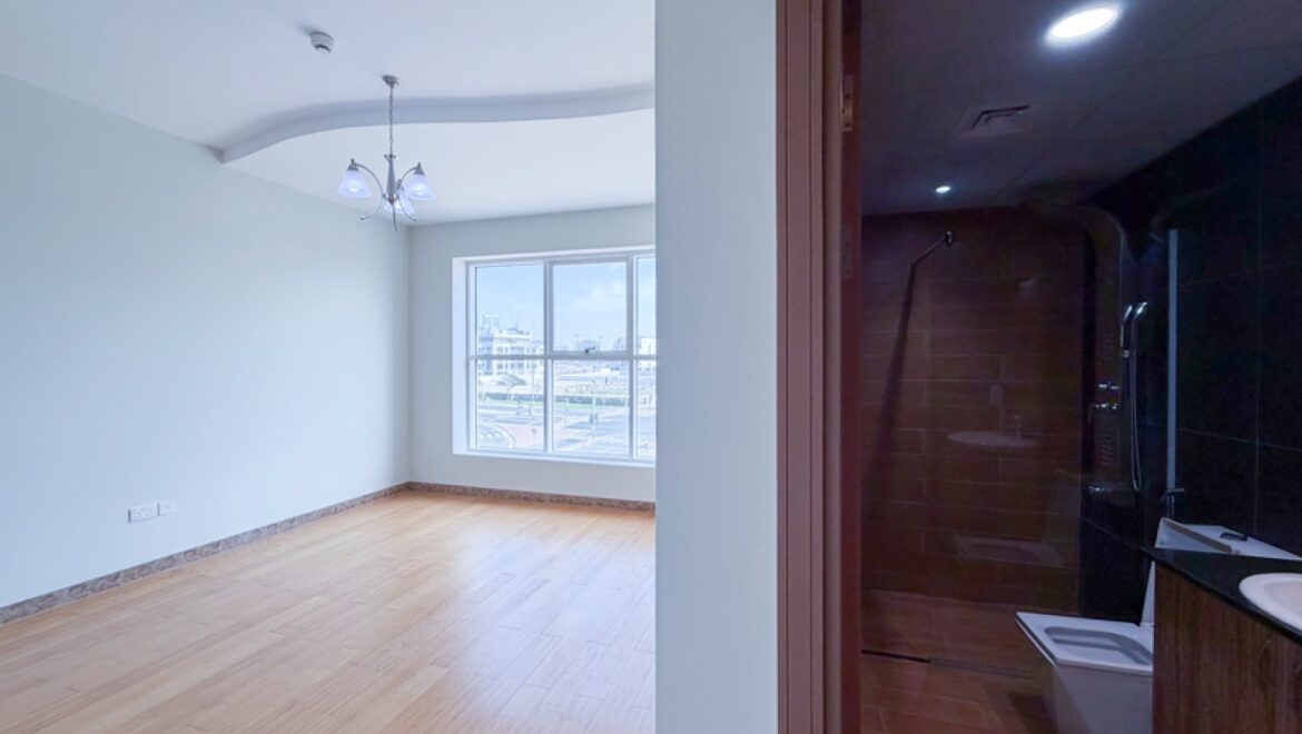 2-bedroom apartment at The Derby Residences 2, Meydan, Dubai, featuring modern living space with a view of the Burj Khalifa.-Propertyana real estate in dubai and sharjeh