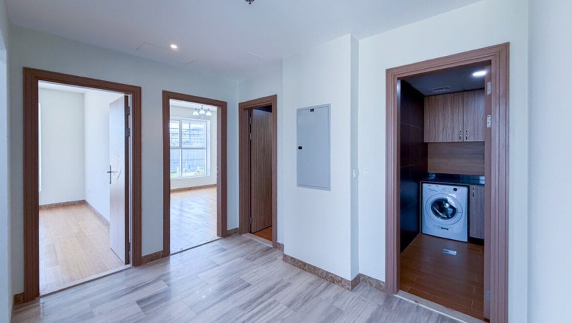 Two-bedroom residential apartment at The Derby Residences 3 in Meydan, Dubai with full Burj Khalifa skyline view; brand new and vacant.-Propertyana real estate in dubai and sharjeh