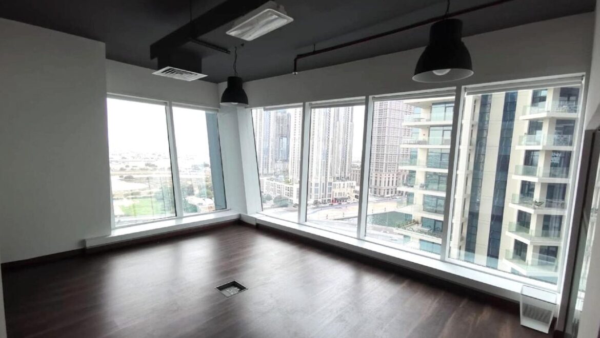 Bedroom-style office interior at Al Manara Tower, Business Bay, Dubai, featuring a modern desk, seating, and contemporary decor-Propertyana real estate in dubai and sharjeh