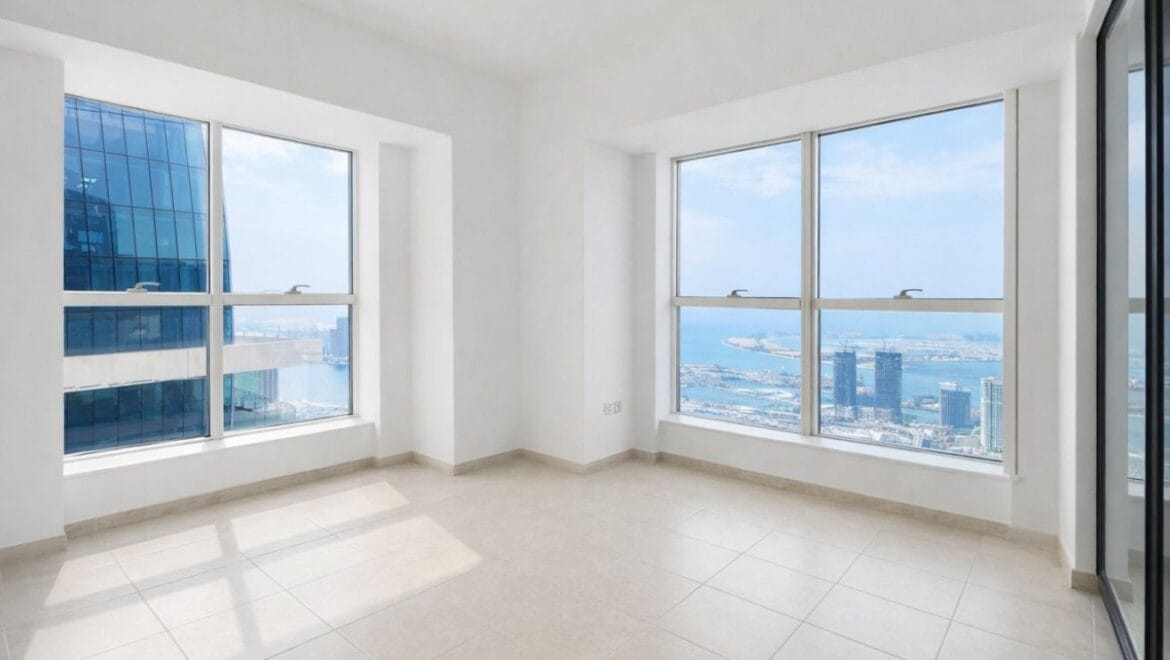 Bright, modern 2-bedroom apartment interior in Elite Residence, Dubai Marina, Dubai, featuring contemporary furnishings and large windows.-Propertyana real estate in dubai and sharjeh