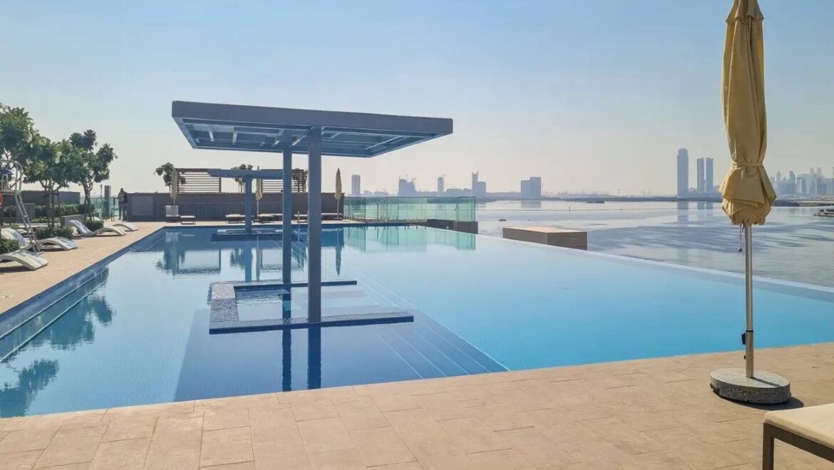 Interior view of a stylish, furnished 1-bedroom apartment at The Grand, Dubai Creek Harbour (The Lagoons), Dubai-Propertyana real estate in dubai and sharjeh