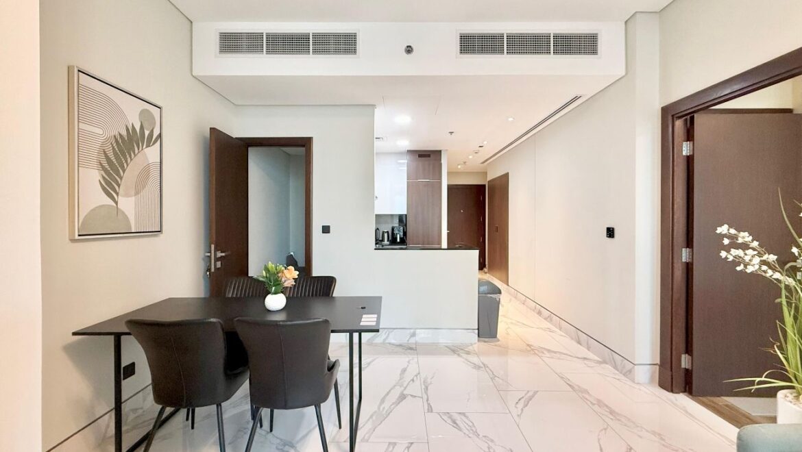 Interior view of a modern 1-bedroom residential apartment in J One Tower A, Business Bay, Dubai-Propertyana real estate in dubai and sharjeh